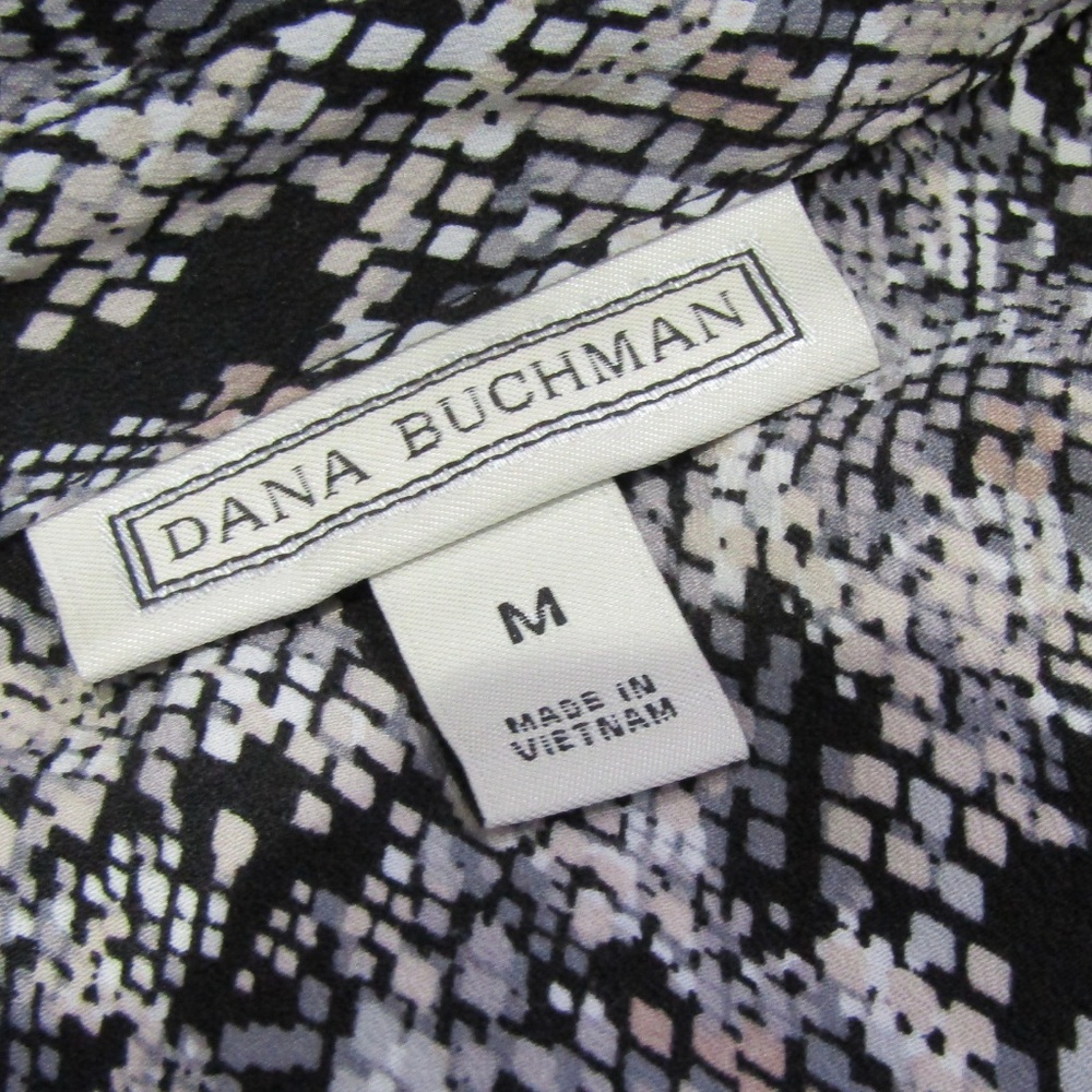 Dana Buchman Python Snake Print Blouse Size M - image 4